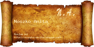 Noszko Anita névjegykártya
